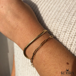 "Quinn" 18 karat forgyldt armbnd