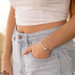 "Salazar" snake bracelet in silver