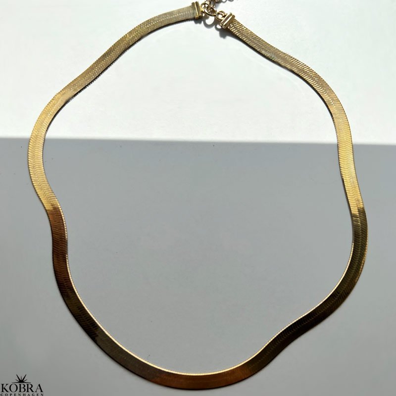 "Mason" hunky gold herringbone chain