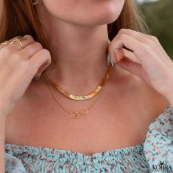 "Mason" hunky gold herringbone chain