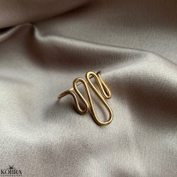 "Flow" slange ring i guld