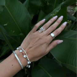 "Electric" organisk armbnd i sterling slv