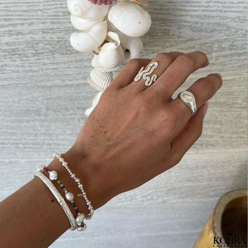 "Nagini Organic" sterling slv slange ring