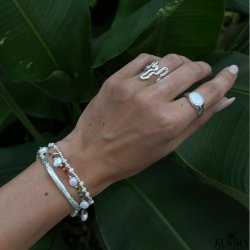 "Nagini Organic" sterling slv slange ring