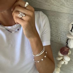 "Nagini Organic" sterling slv slange ring