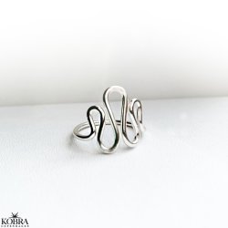"Flow" snake ring in silver