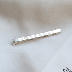 Tie pin in sterling silver, with personal engraving