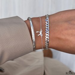 "Clinton" 5 mm panzer armbnd i sterling slv