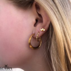 18 karat forgyldte "Esmeralda" sm snoet creolere