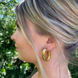 "Lupo" guld med sten 1 stk.