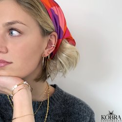 "Cirkeline" (small) sm hoops i 18 karat forgyldt