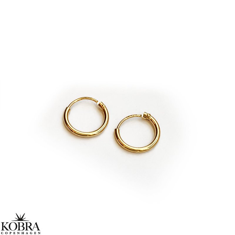 "Cirkeline" hoops (mini) i guld