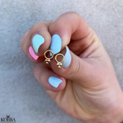 "Fleur" 18 karat forgyldte sm reringe