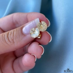 "Fawn" sm guld reringe med blade