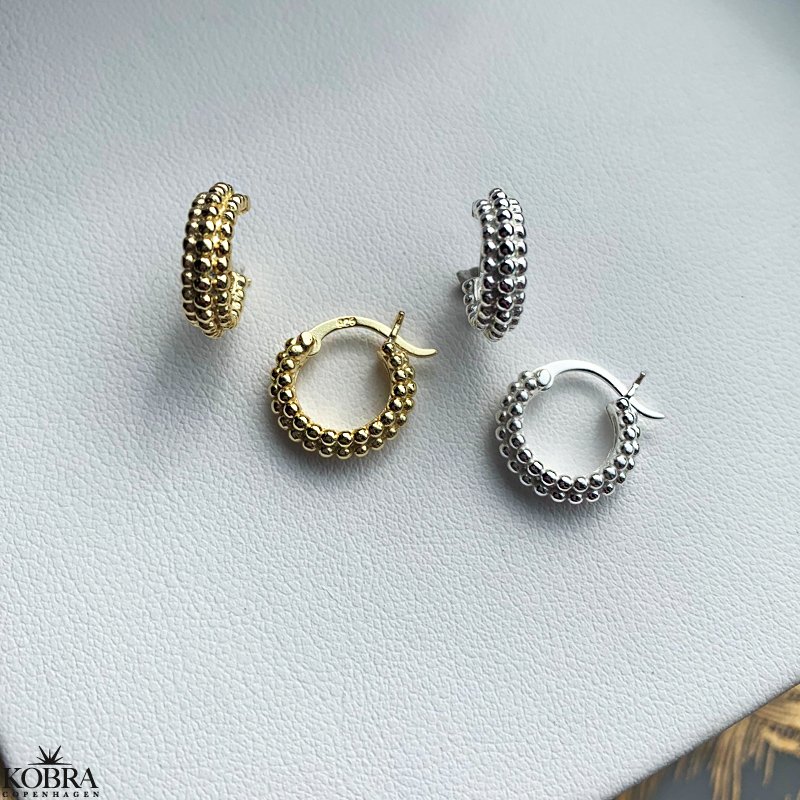 "Kajsa" sm slv hoops med slvknopper