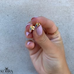 "Spring" restikker i 18K forgyldt