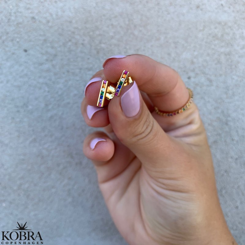 "Spring" restikker i 18K forgyldt