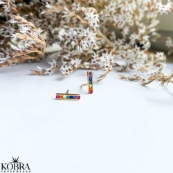 "Spring" restikker i 18K forgyldt