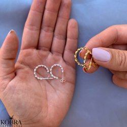 18 karat forgyldte "Esmeralda" sm snoet creolere