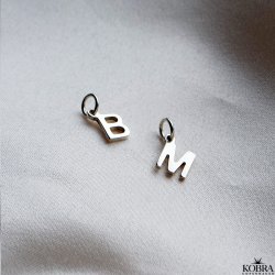 Small handmade letter in silver