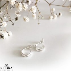 "Silvia" sm snoet creoler i sterling slv