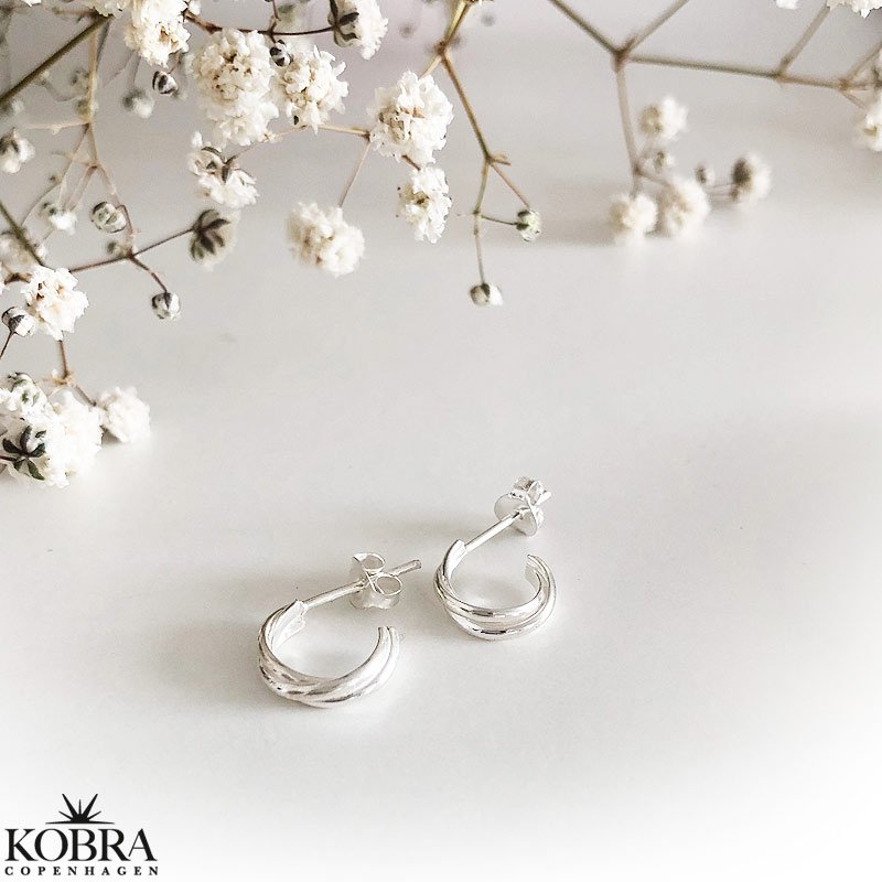 "Silvia" sm snoet creoler i sterling slv