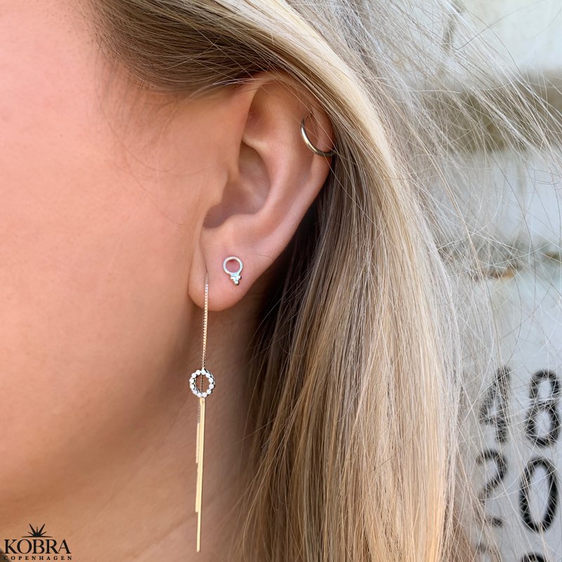 "Florida" slv reringe med cirkel og slvtrde