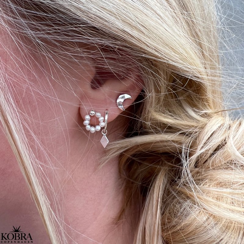 "Mini sicily" sm fine slv restikker med ferskvandsperler