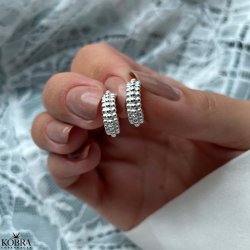 "Kajsa" sm slv hoops med slvknopper