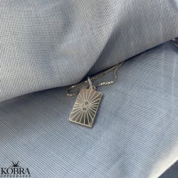 "Mayday" Mini halskde i sterling slv med gravering