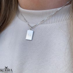 "Mayday" Mini halskde i sterling slv med gravering