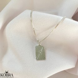 "Mayday" Mini halskde i sterling slv med gravering