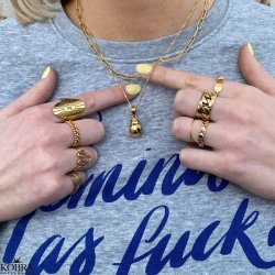 "Boxing" 18 karat forgyldt boksehandske halskde