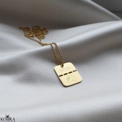 "Ricky" Dog tag gold plated, 2 parts including engraving