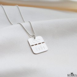 "Ricky" Dogtag i slv, 2 delt inklusiv gravering