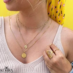 "Victory Hollow" 18 karat forgyldt V ring