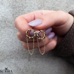 "Carolina" snoet guld reringe med guld kde