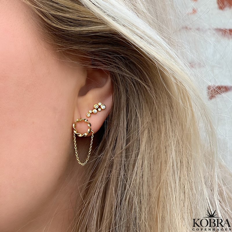 "Carolina" snoet guld reringe med guld kde