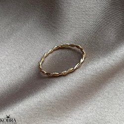 "Sally" twisted gold ring