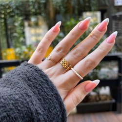 "Melbourne" guld ring med mnster