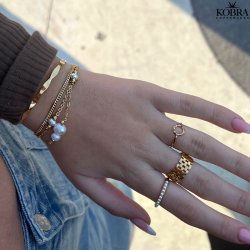 "Nikoline" 18 karat forgyldt armbnd / arm cuff