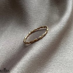 "Sally" twisted gold ring