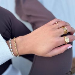 "Sally" bracelet in 18 carat gold plated