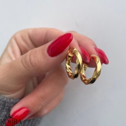 "Autum" 18 karat forgyldte snoet hoops 