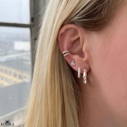 "Autum" snoet hoops i sterling slv