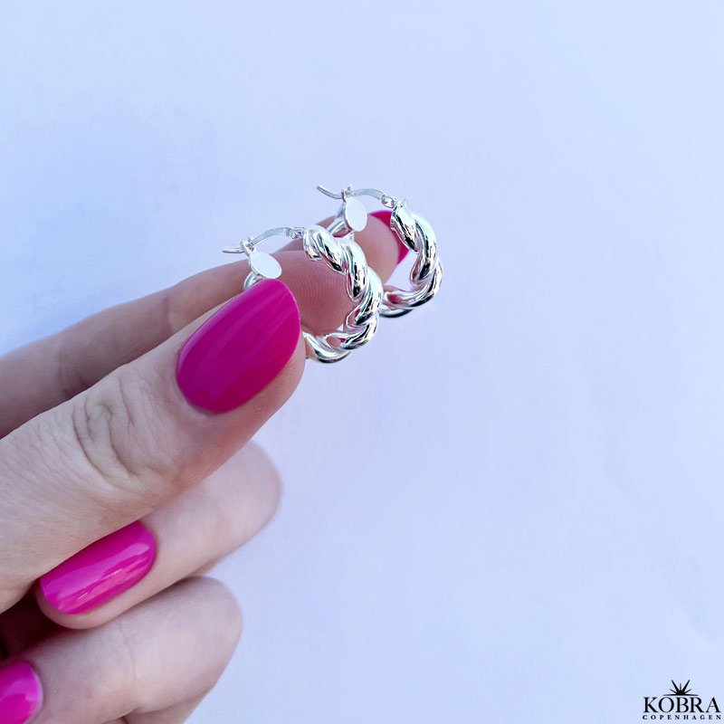 "Twister" snoet slv hoops / slv reringe