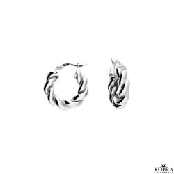 "Twister" snoet slv hoops / slv reringe