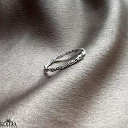 "Sally" twisted silver ring