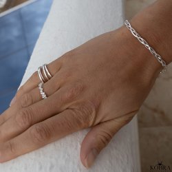 "Sally" twisted bracelet in sterling silver