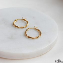 "Sally" smukke snoet guld hoops